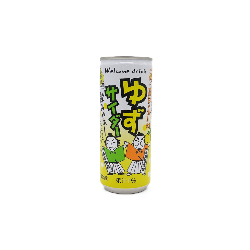 北川村ゆずサイダー（缶）250ml 1本入り・24本入り – 土佐せれくと